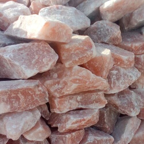 Light pink animal licking blocks