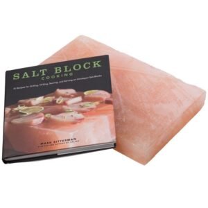 12"x8"x1.5" High-Quality cooking slab and salt block cooking book set