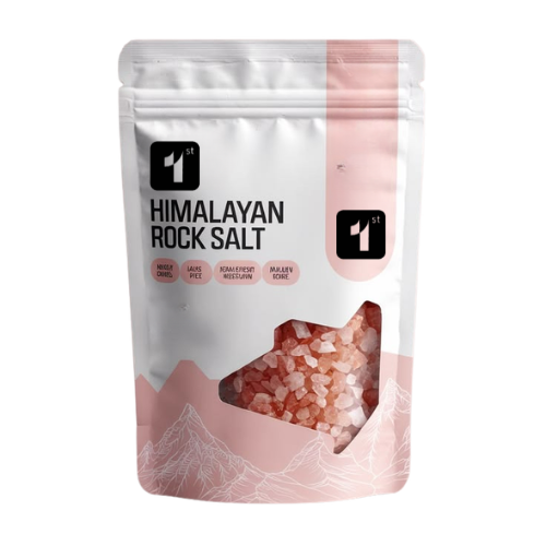 10 x 1kg Premium Himalayan 2-5mm Coarse Deep Pink Saltan Salt Retail Pouches - Food Grade